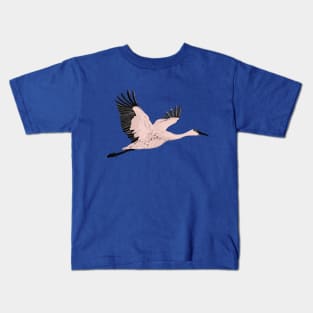 Pink and black flying cranes Kids T-Shirt